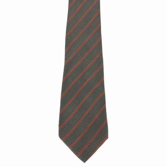 Vitaliano Pancaldi Tie Men's Red Black Beige Striped Elegant Classic "W" Necktie - Picture 3 of 10